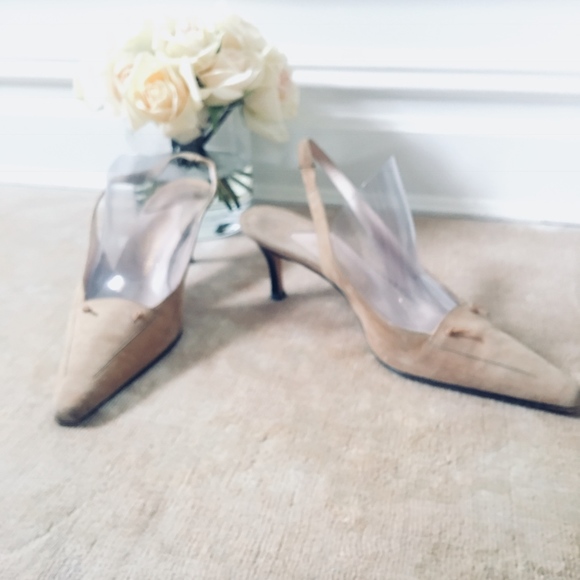 Gianni Milanesi Shoes - Exquisite Gianni Milanesi Strap tan suede heels